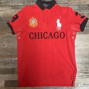 Red Ralph Lauren polo shirt. Custom fit…